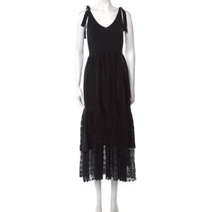 La Vie Rebecca Taylor V-Neck Midi Length Dress Size Small